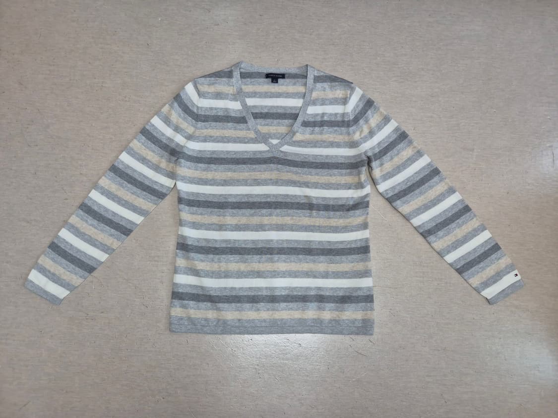 타미힐피거 스트라이프 브이넥 니트  상품이미지6