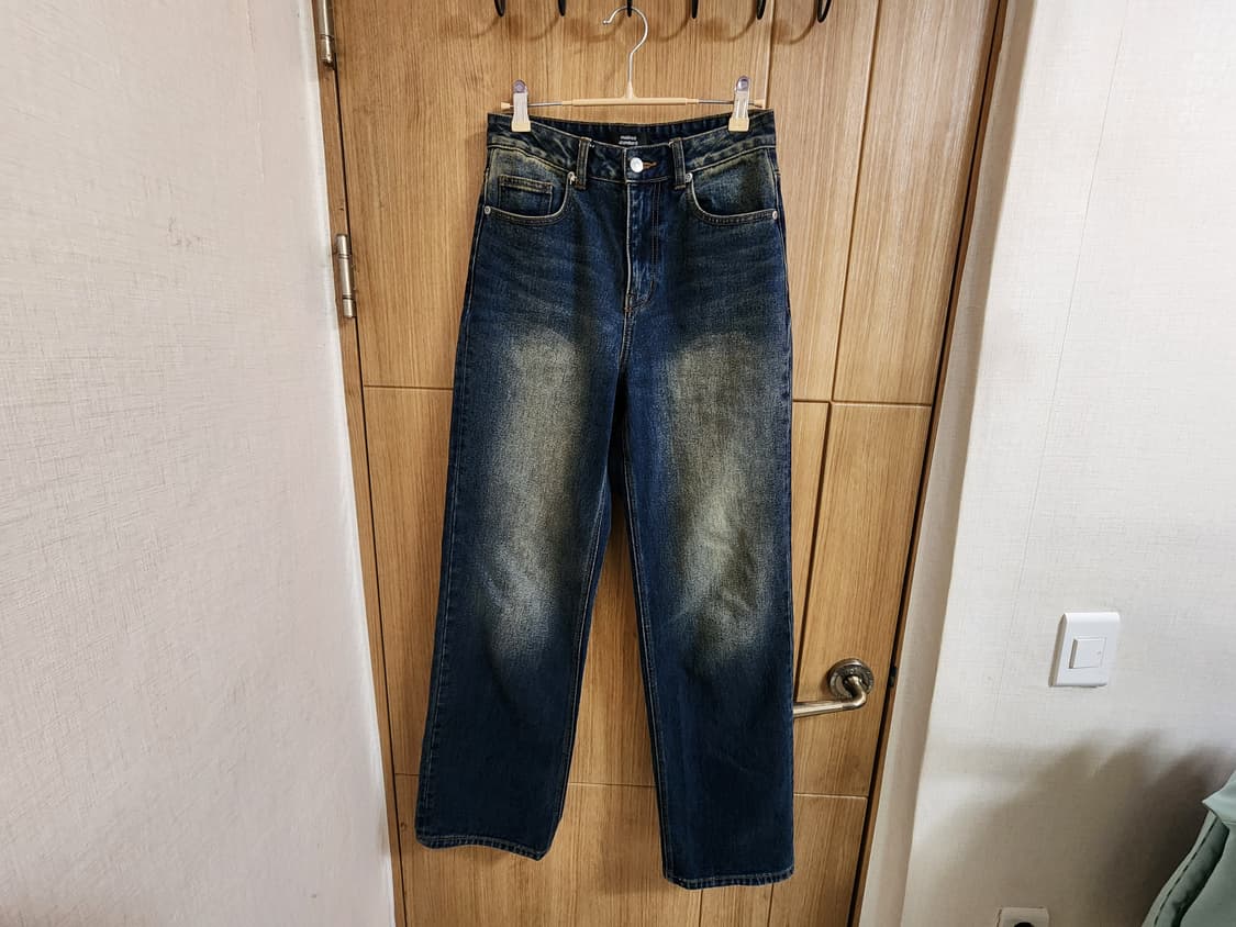 (26)무신사 빅 브러쉬 와이드 데님 팬츠 옐로우딥인디고 상품이미지2