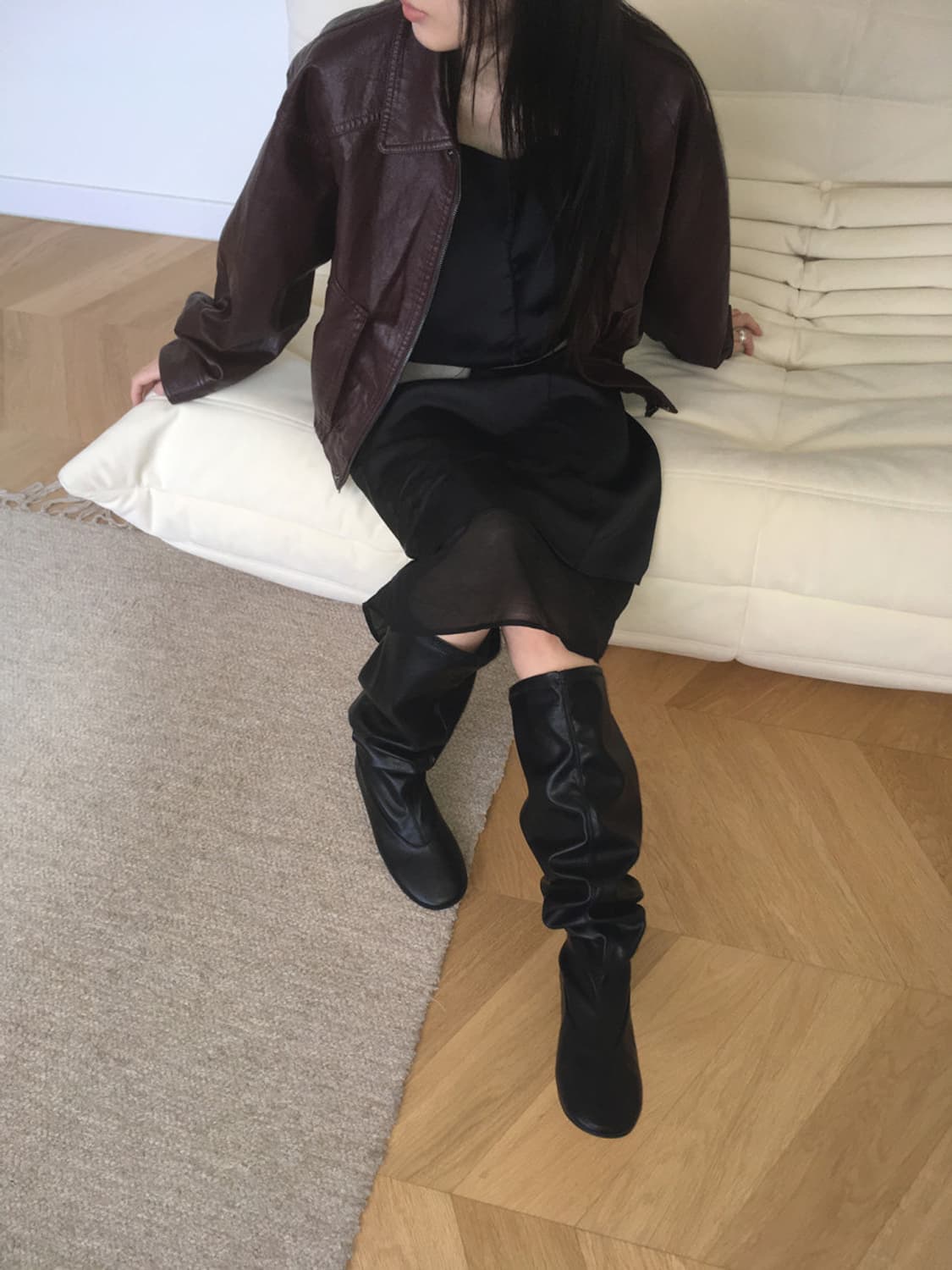 미엔느 mienne 소프트 하이 플랫 롱부츠 상품이미지4