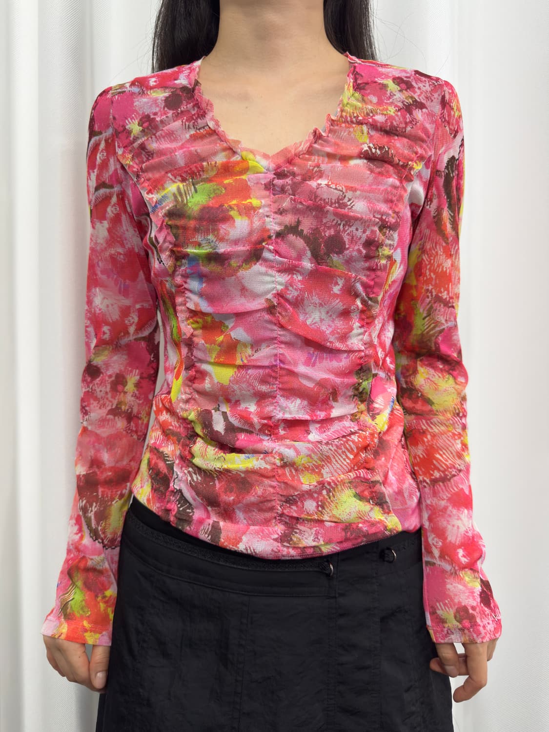 hiroko koshino printing blouse 상품이미지1