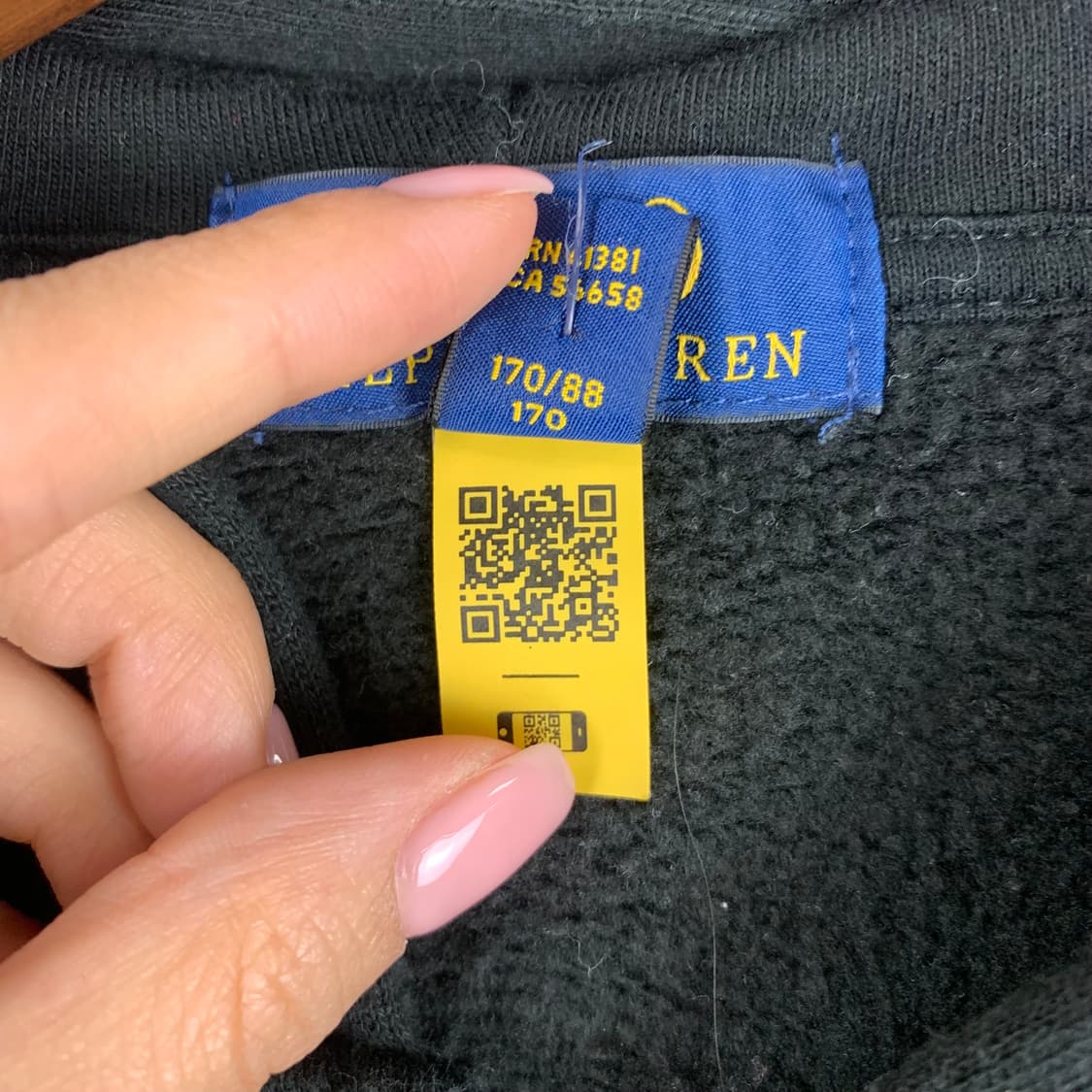 폴로 랄프로렌 QR 신형 블랙 후드집업 상품이미지6