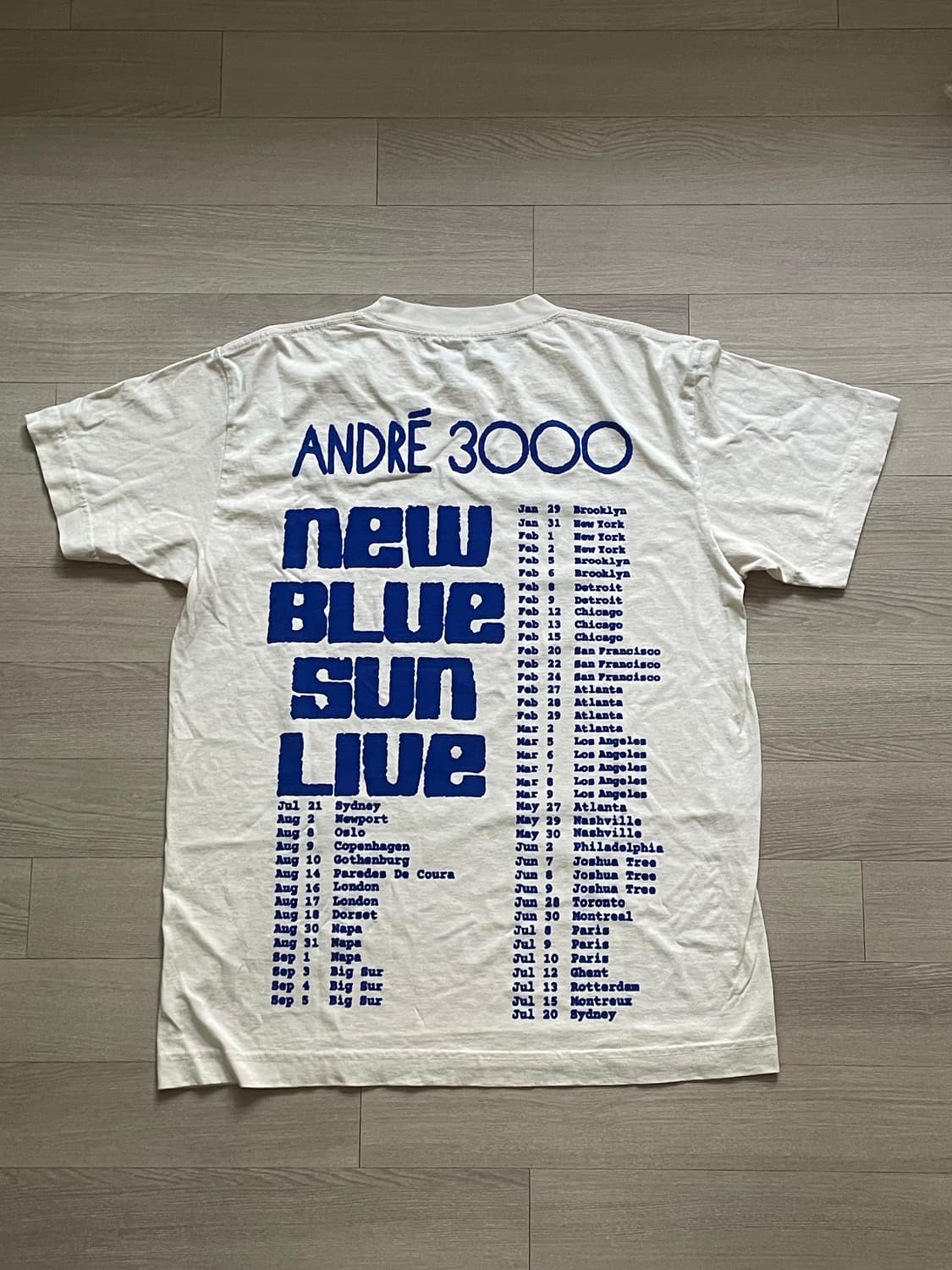 안드레3000 new blue sun 투어 티셔츠 상품이미지2