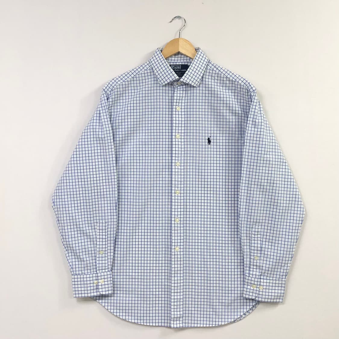 Xxl 폴로 화이트 체크 셔츠 상품이미지2