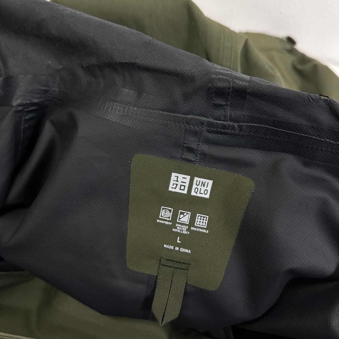 L 유니클로 블록테크 카키 M65 피쉬테일 야상자켓 상품이미지7
