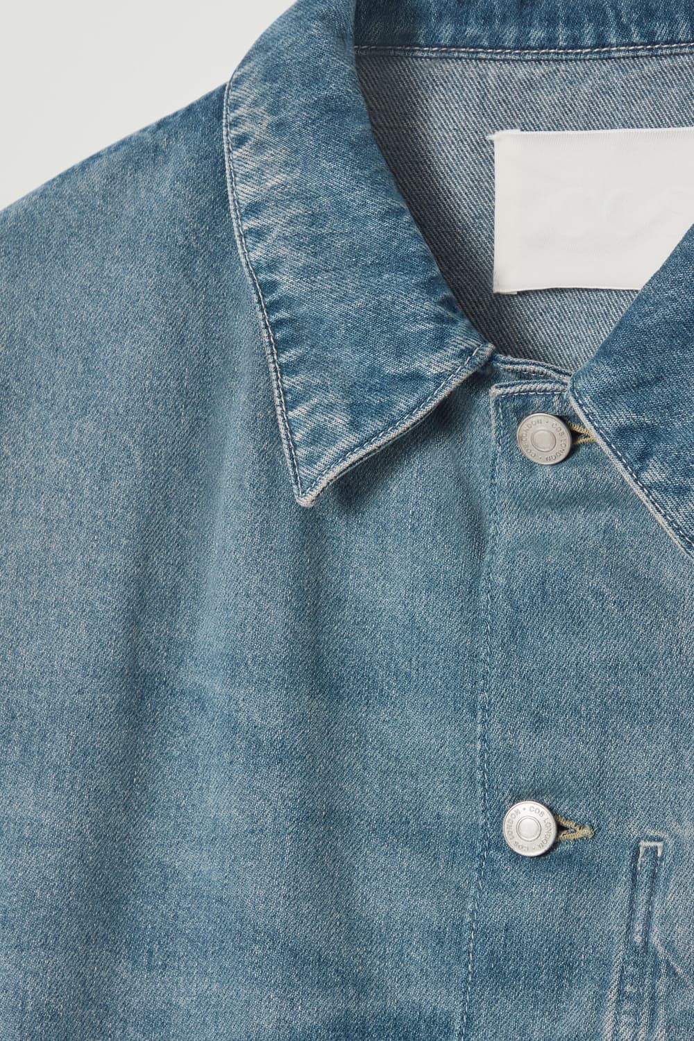 박시 데님 재킷 워시드 블루 상품이미지2