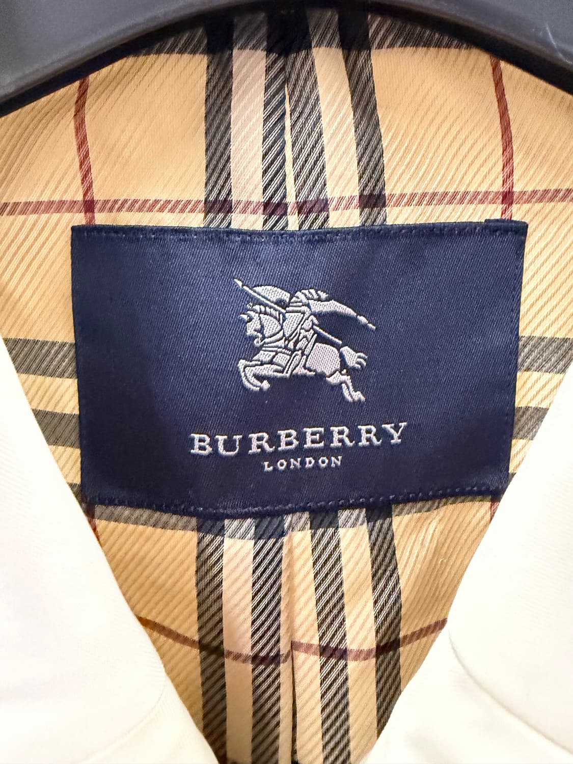 버버리 화이트 더블 코트 L 상품이미지3