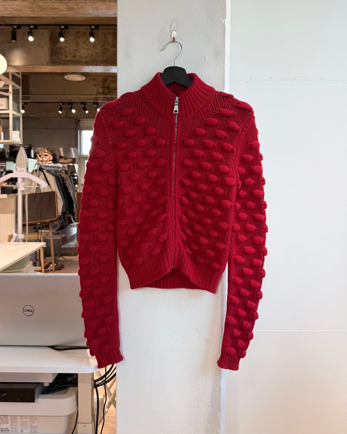 프라다 스포츠 레드 서클 니트 집업  상품이미지2