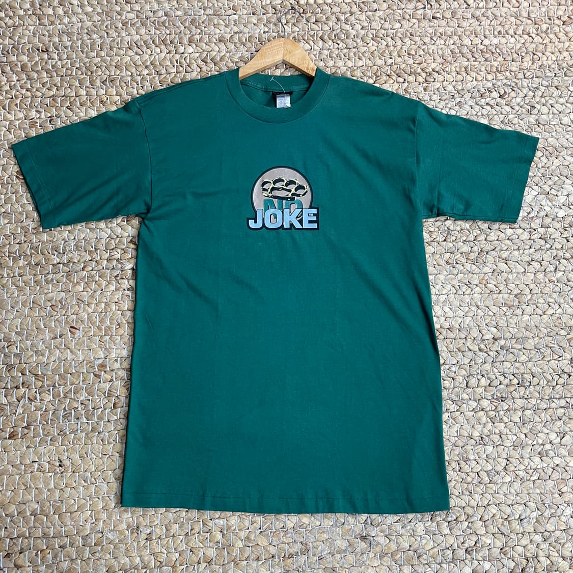 90s USA No joke 싱글스티치 홀가먼트 티셔츠 상품이미지4