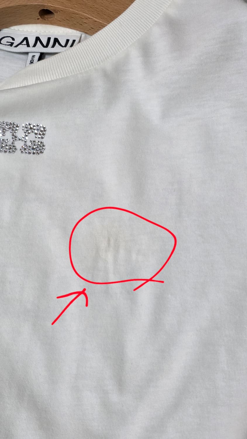 GANNI 가니 큐빅 백포인트 화이트 반팔 55-66 상품이미지7