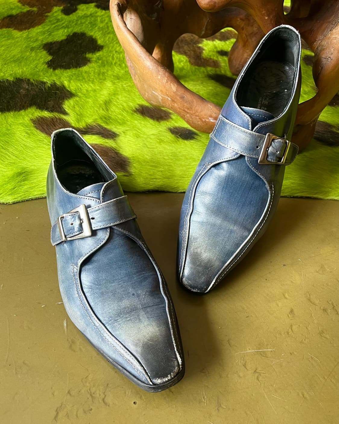 Male & Co Blue Aging Cow Leather Loafer  상품이미지2