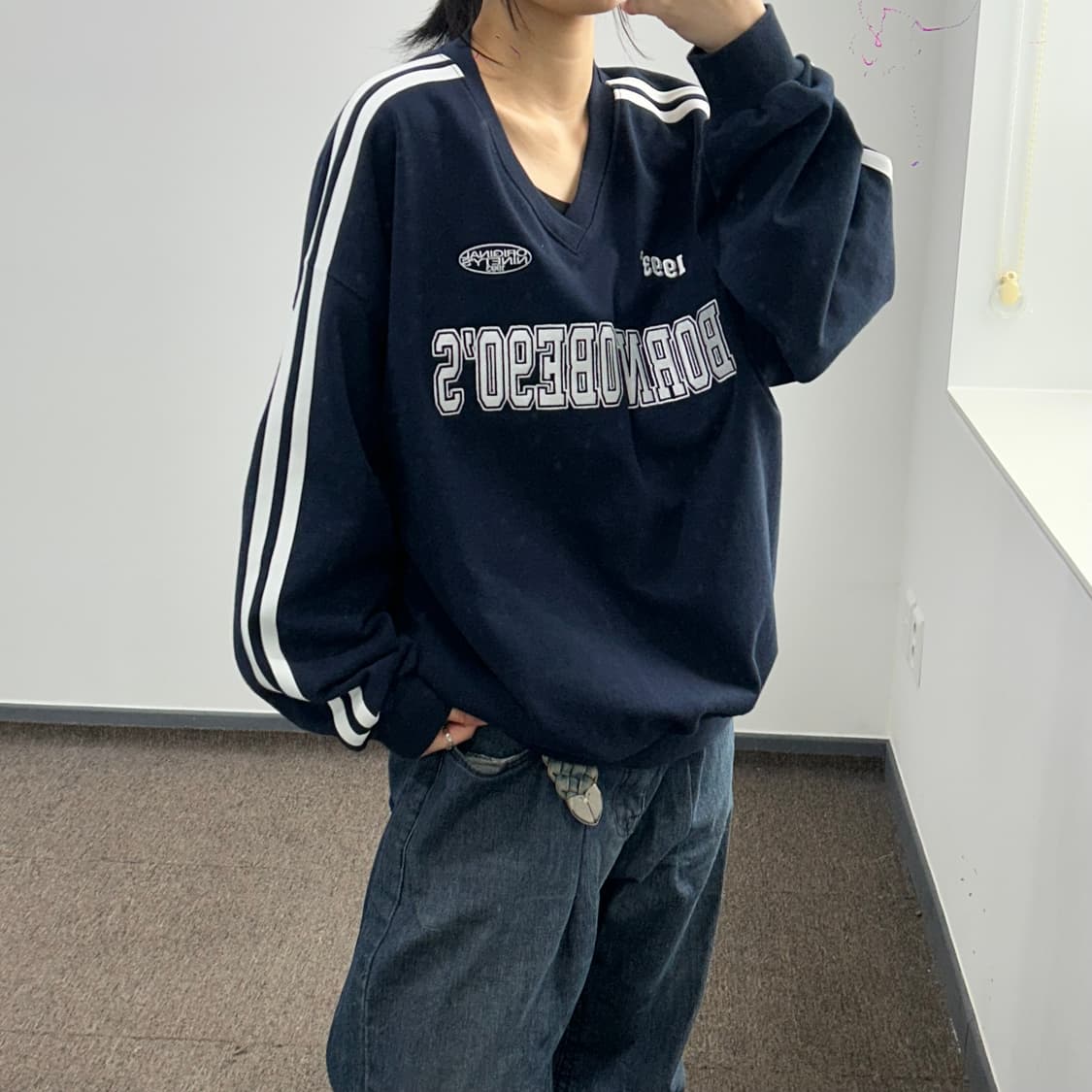 1993studio 1993스튜디오 블록코어 맨투맨 상품이미지2