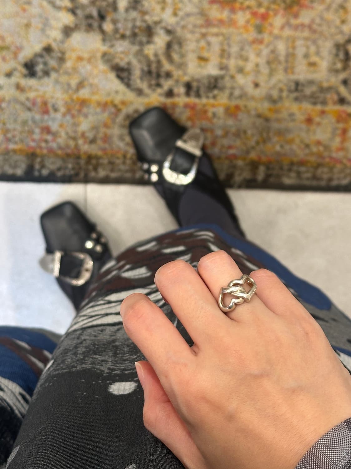 Moschino double heart 925silver ring 상품이미지6