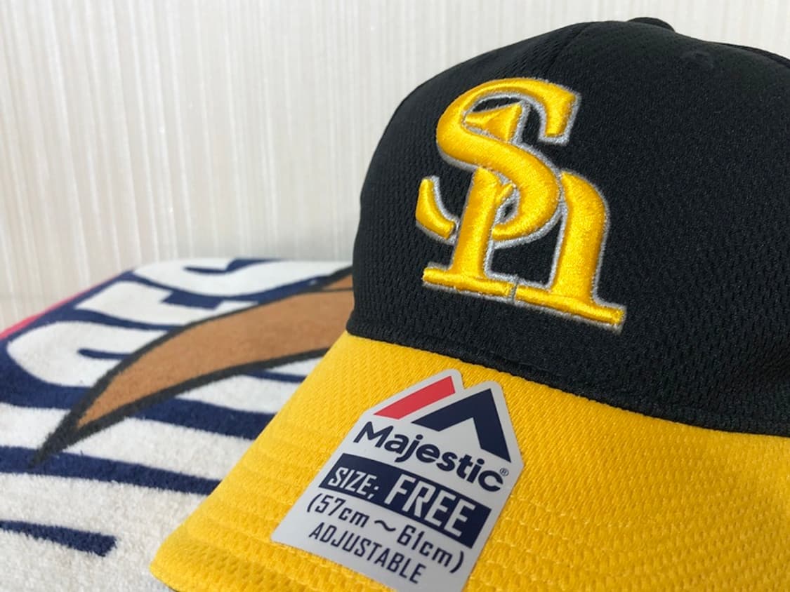NPB 마제스틱 후쿠오카 소프트뱅크호크스 모자/게임캡 57-61 상품이미지5