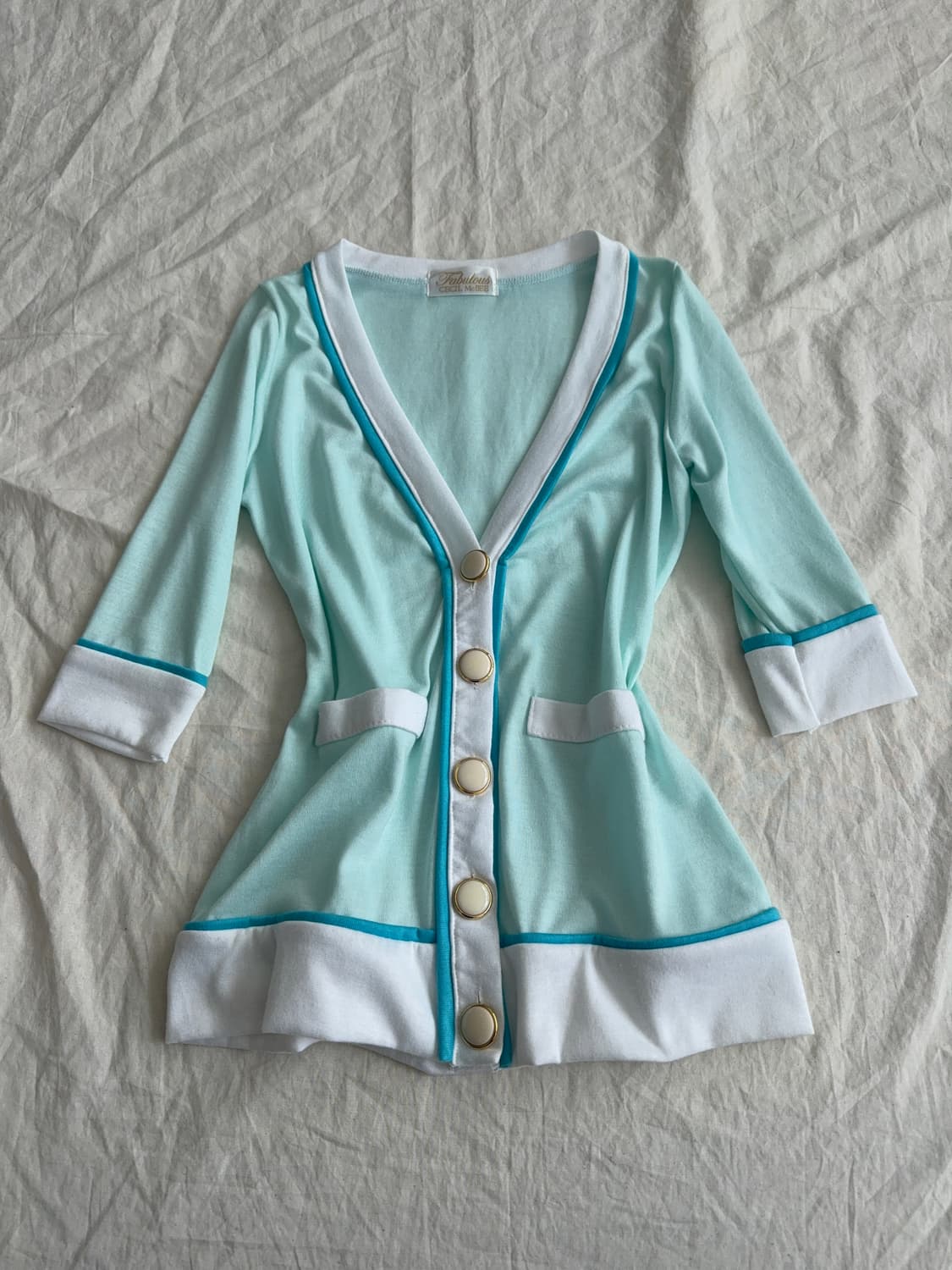 세실맥비 로걀 민트 7부 가디건 상품이미지1