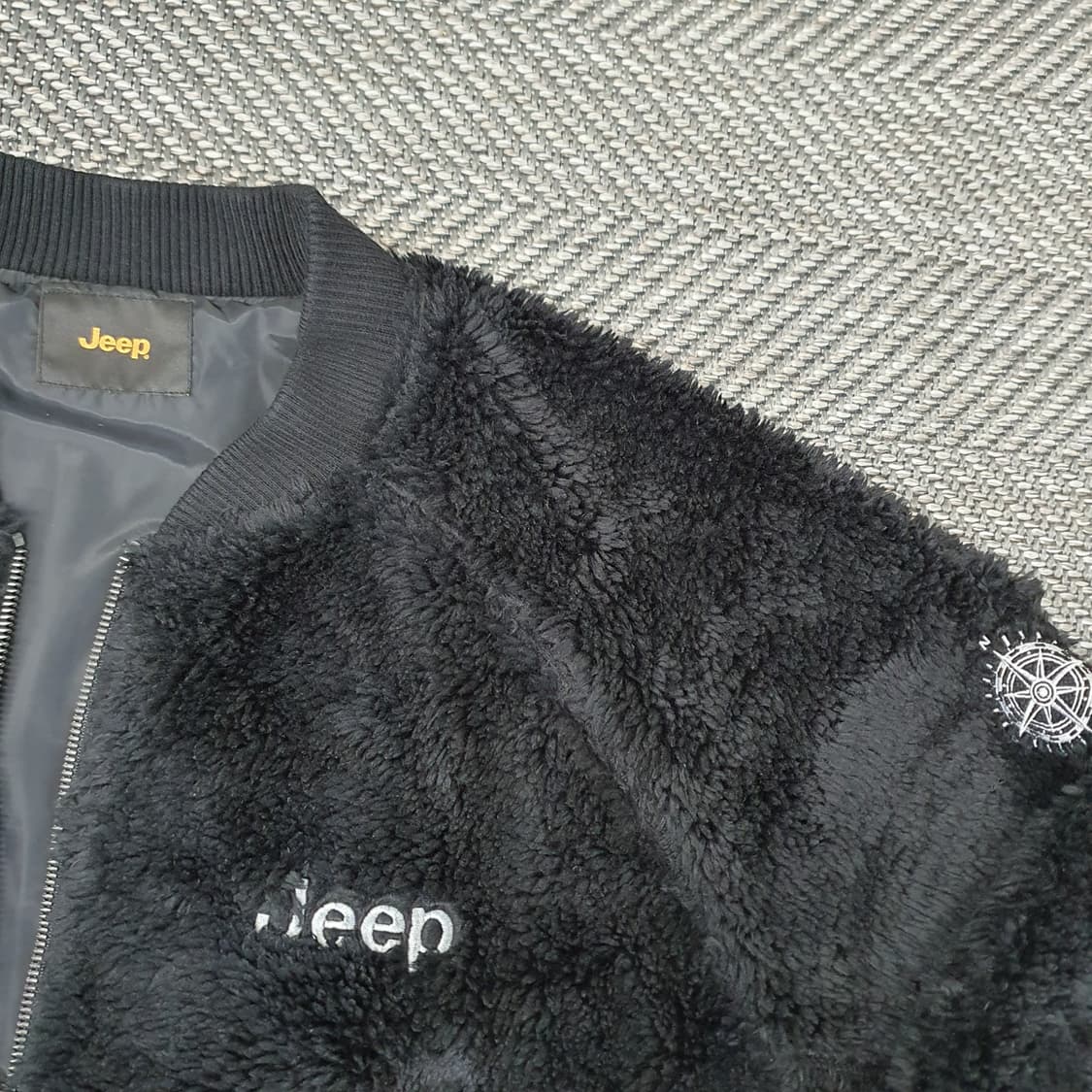 지프 뽀글이 바시티 집업자켓 남자105 상품이미지4