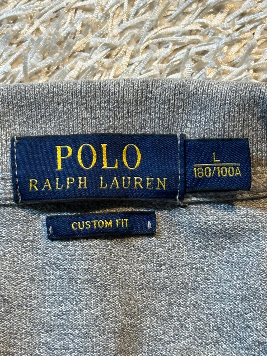 폴로 랄프로렌 신형 커스텀핏 빅포니 로고 PK 긴팔 카라티 그레이 상품이미지6
