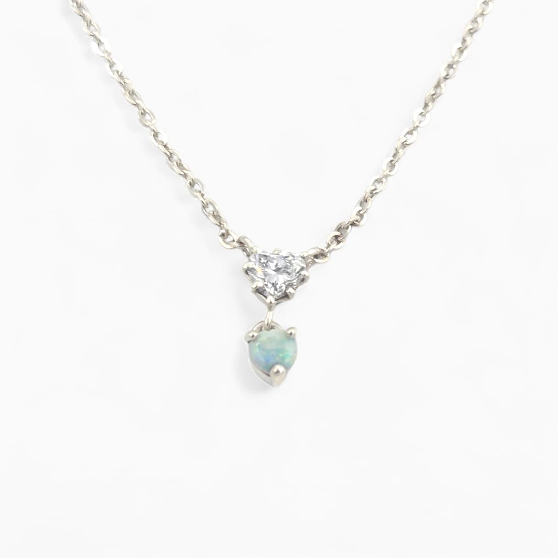 안나수이 하트 펜던트 실버 목걸이 (랩다이아 세팅) 상품이미지3