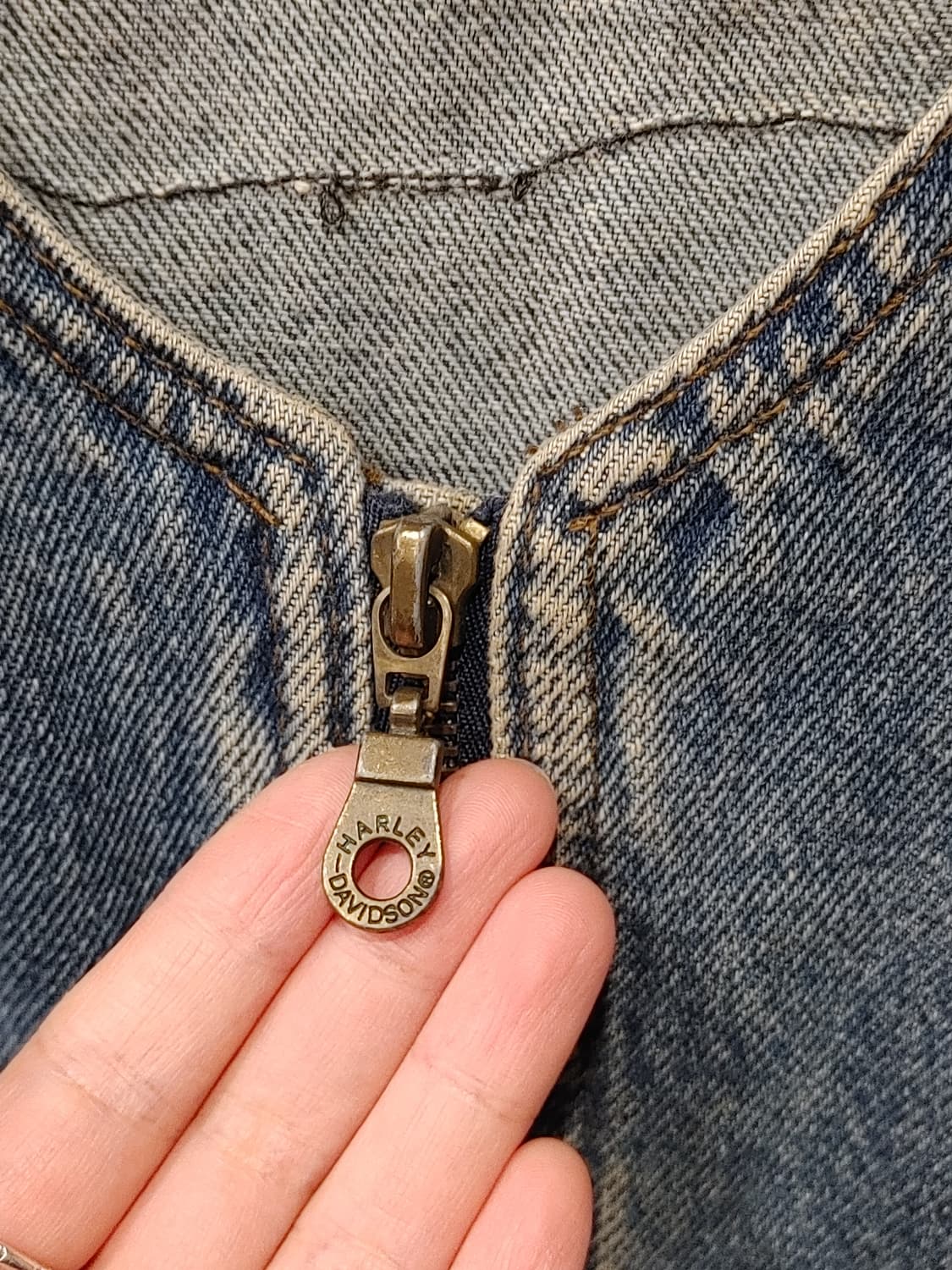 무배) 할리 데이비슨 데님 베스트 자켓 - L 상품이미지6