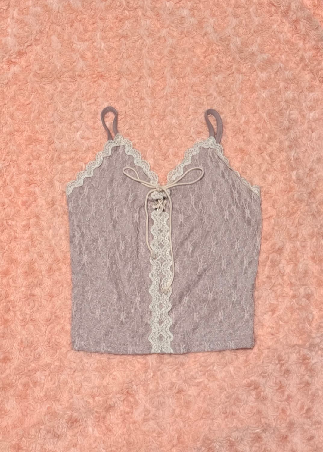 핑크 레이스 나시 상품이미지1