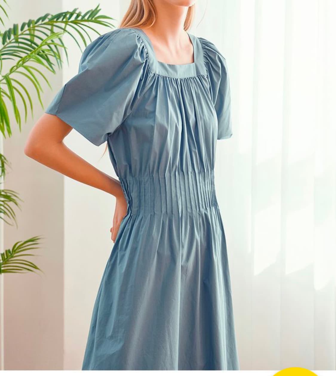 바이탈싸인 스모크 밴딩 롱 드레스 상품이미지2