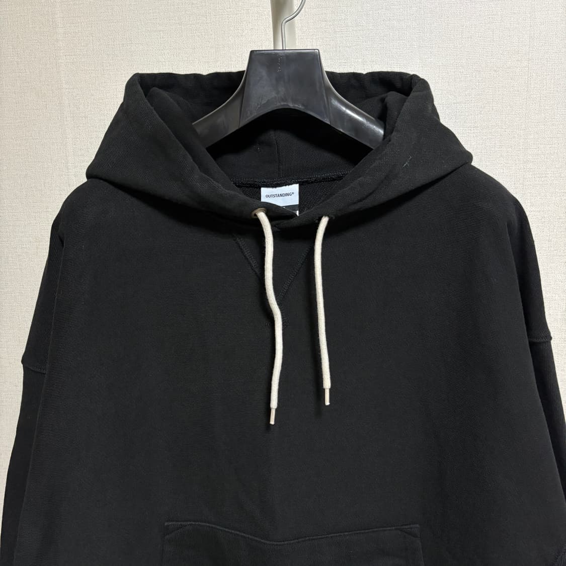 아웃스탠딩 리버스 헤비 후드 / 블랙, L 상품이미지2