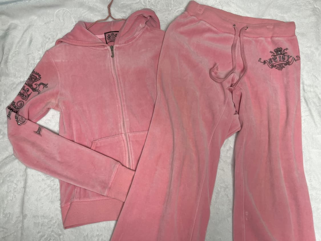 쥬시꾸뛰르 갸루 벨벳 트레이닝 셋업S 상품이미지2