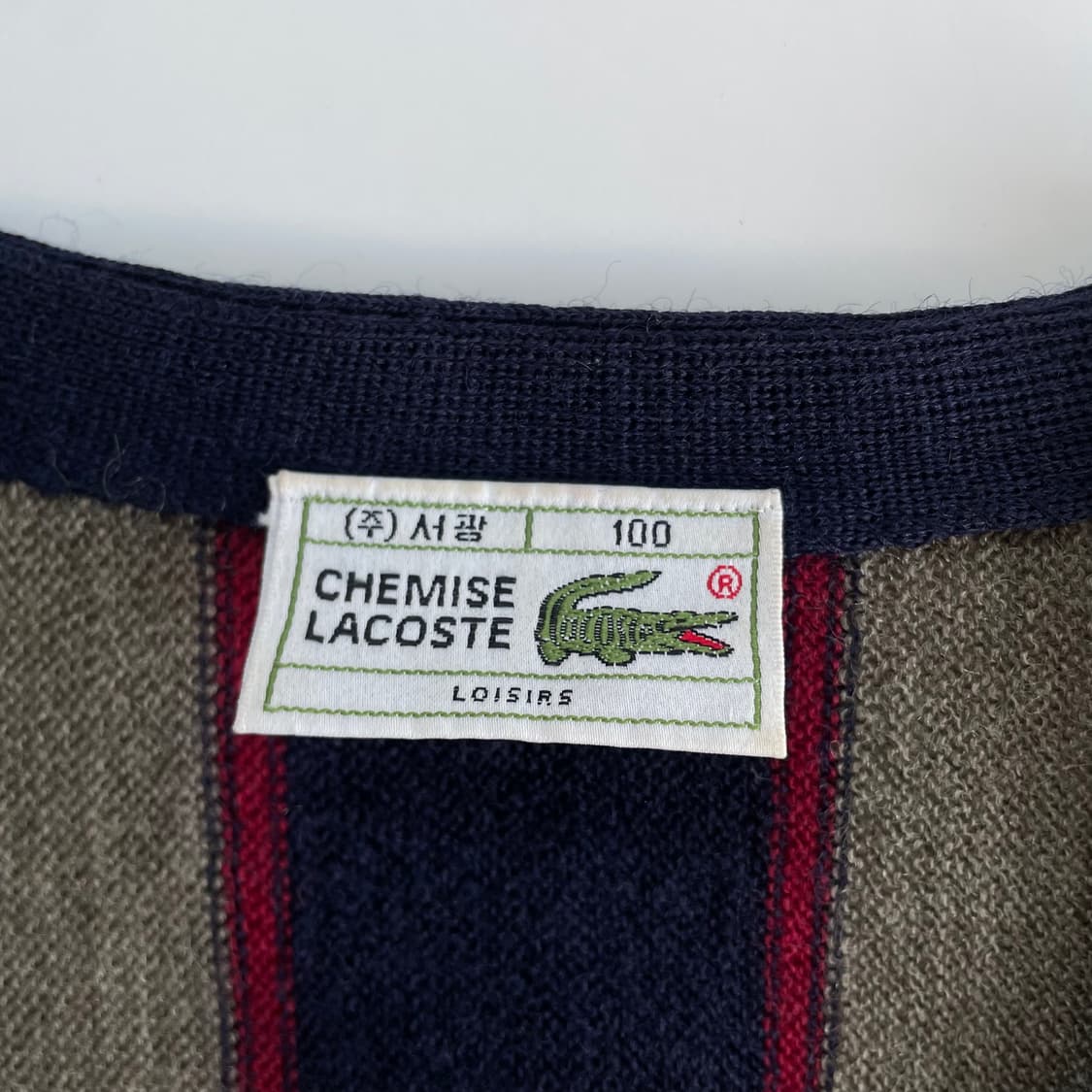 Lacoste  라코스테 자수 울 니트 가디건 상품이미지4