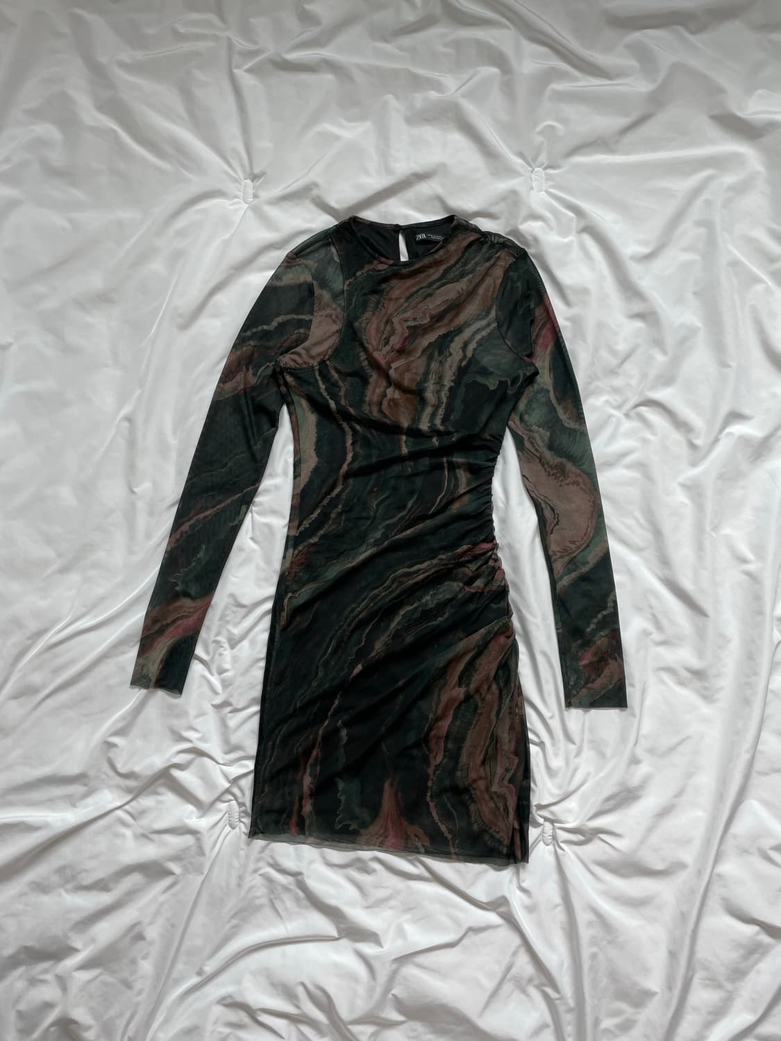 자라 PRINTED TULLE DRESS 상품이미지2