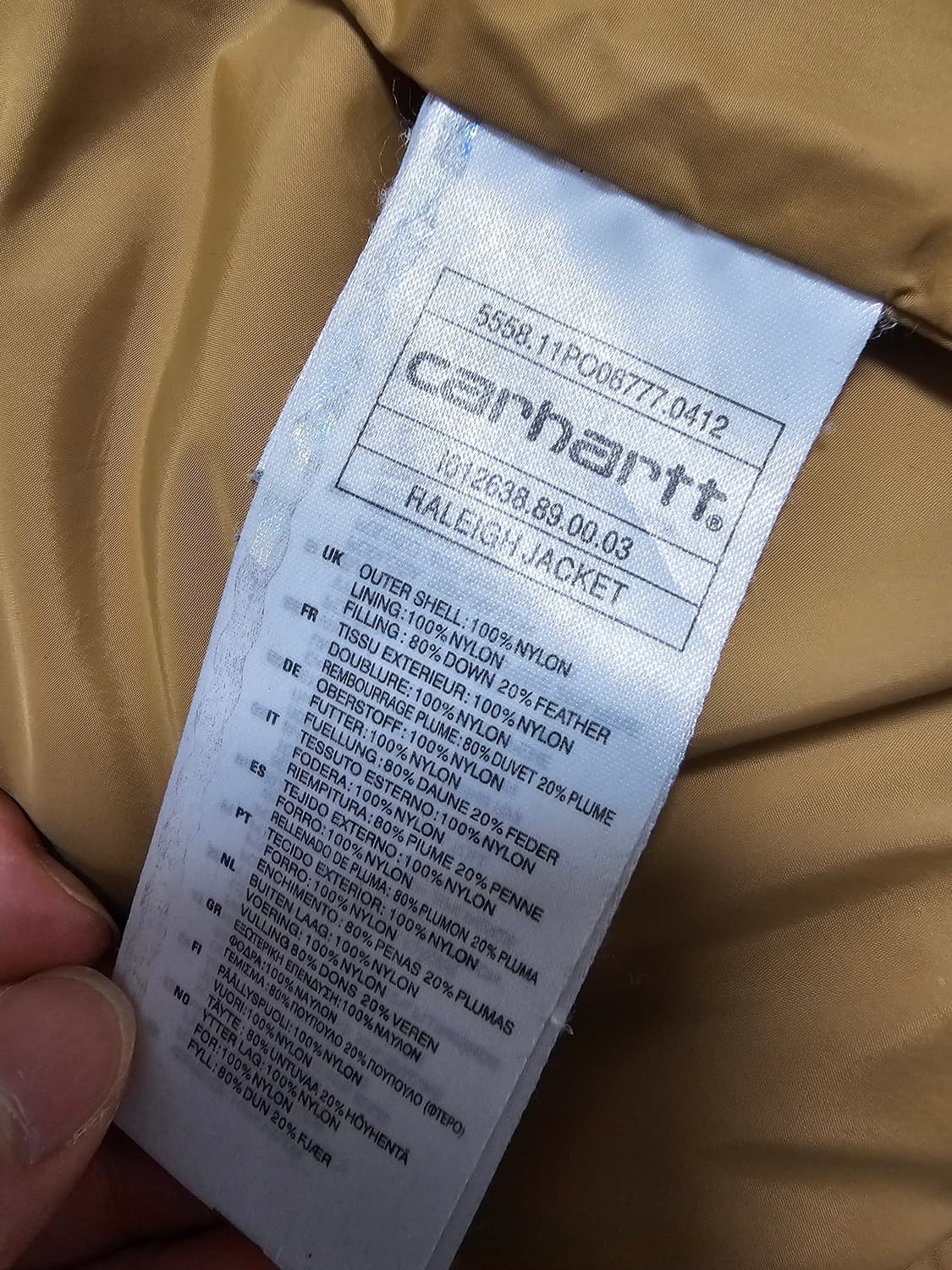 칼하트 다운 패딩 m 상품이미지3