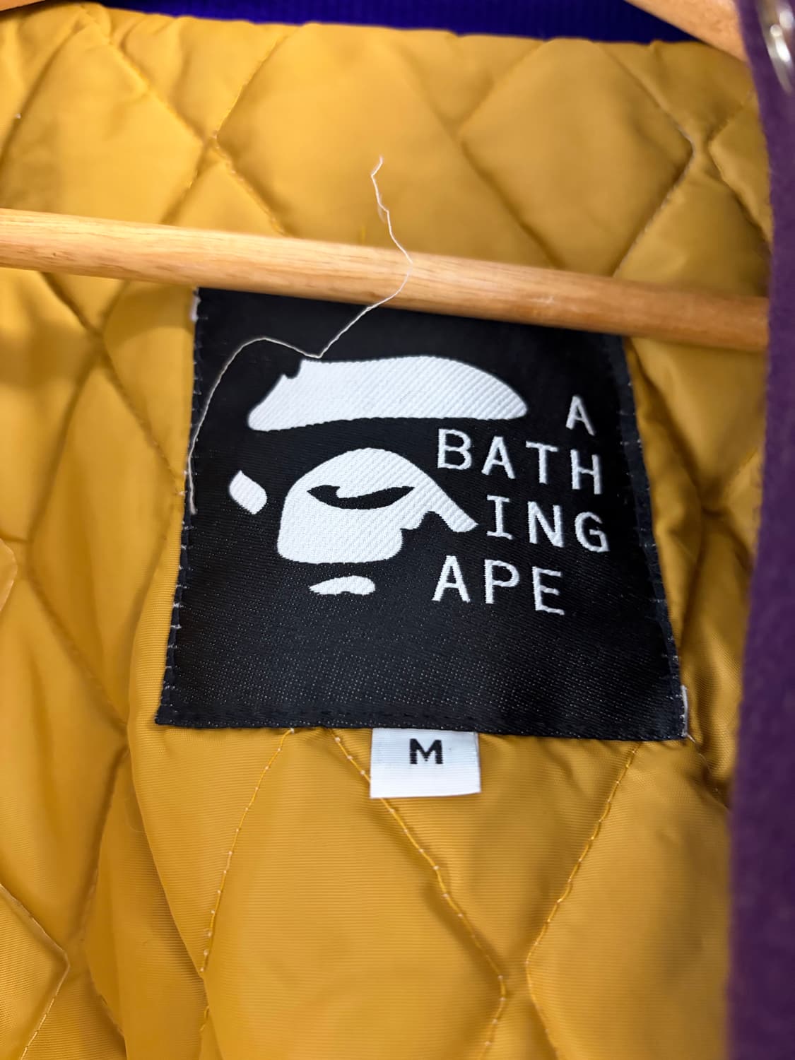 90s bape x post overalls 바시티 자켓 상품이미지5