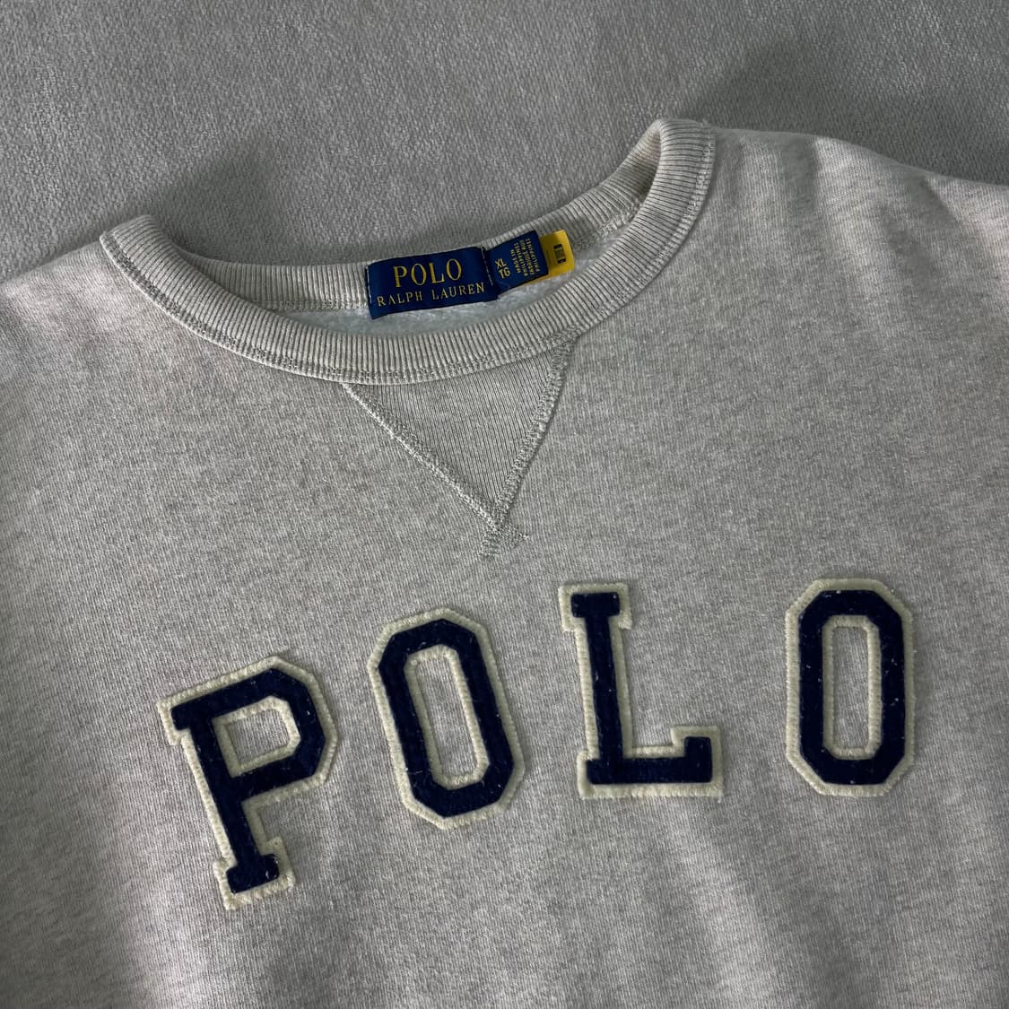 105 폴로랄프로렌 신형라벨 스펠아웃 오트밀 맨투맨 상품이미지2