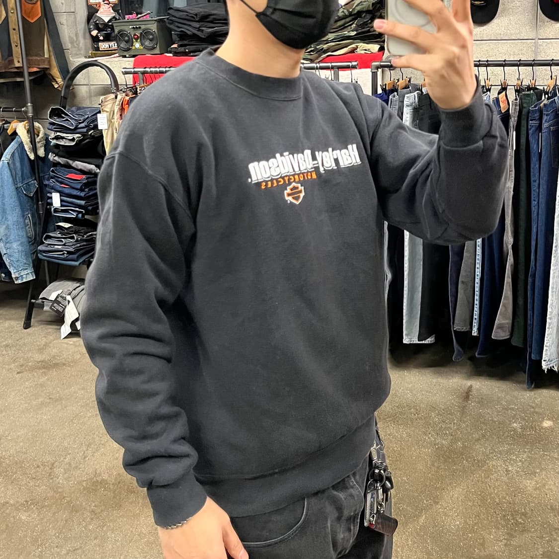 00s 할리데이비슨 자수 로고 맨투맨 (100) 상품이미지6