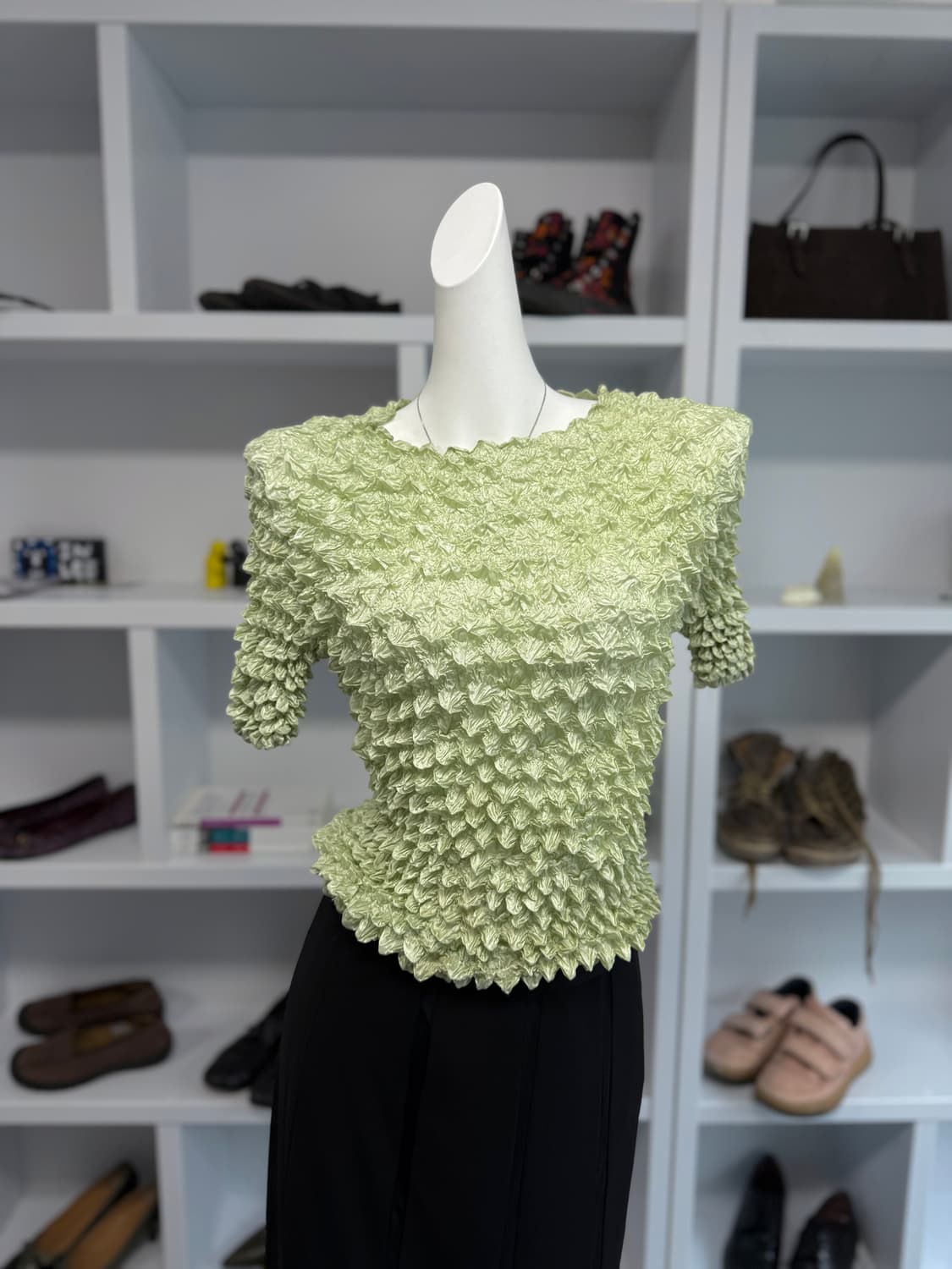 빈티지 팝콘 플리츠 탑 상품이미지1