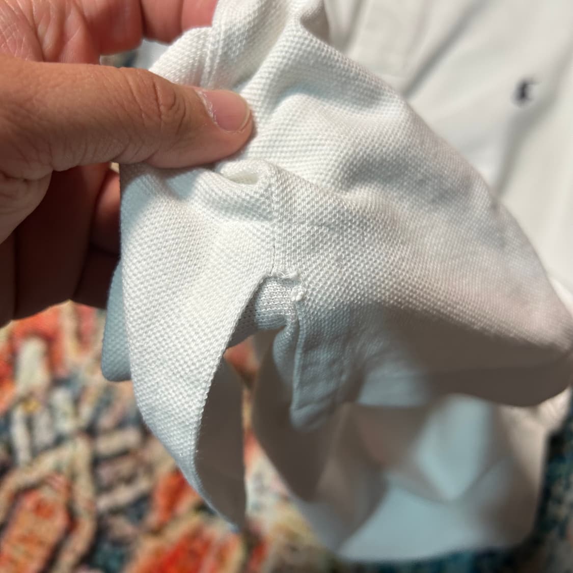 [L] 폴로 랄프로렌 화이트 포니 로고 카라 반팔 상품이미지5