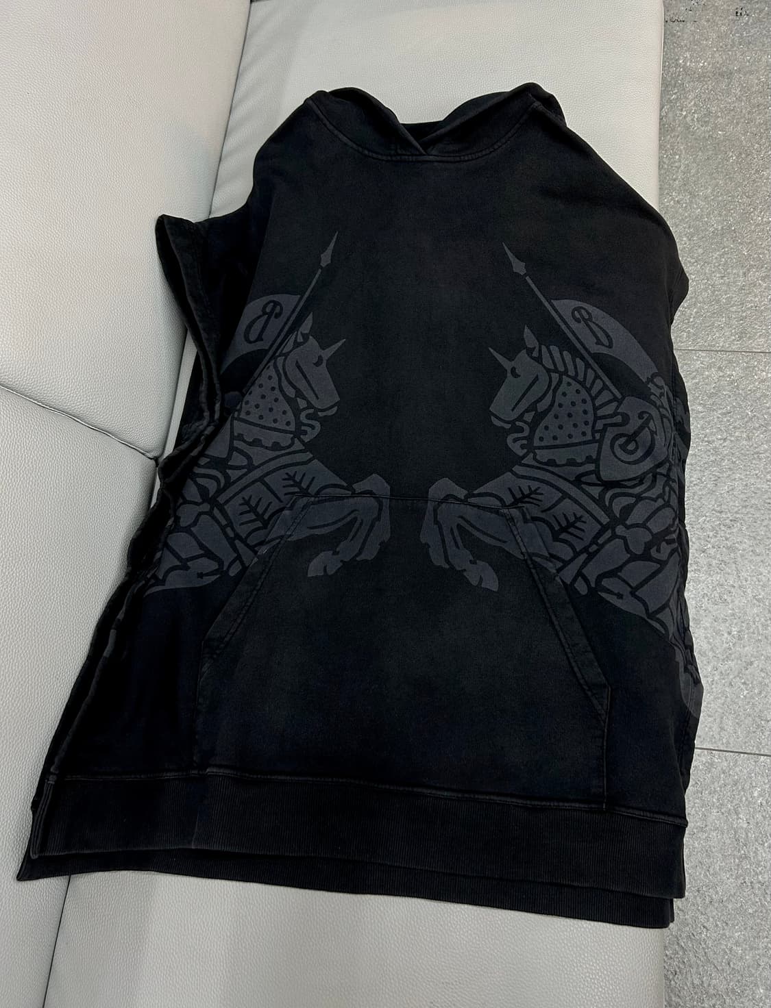 버버리 EKD  코튼 후드 판쵸 블랙(Free) 상품이미지6