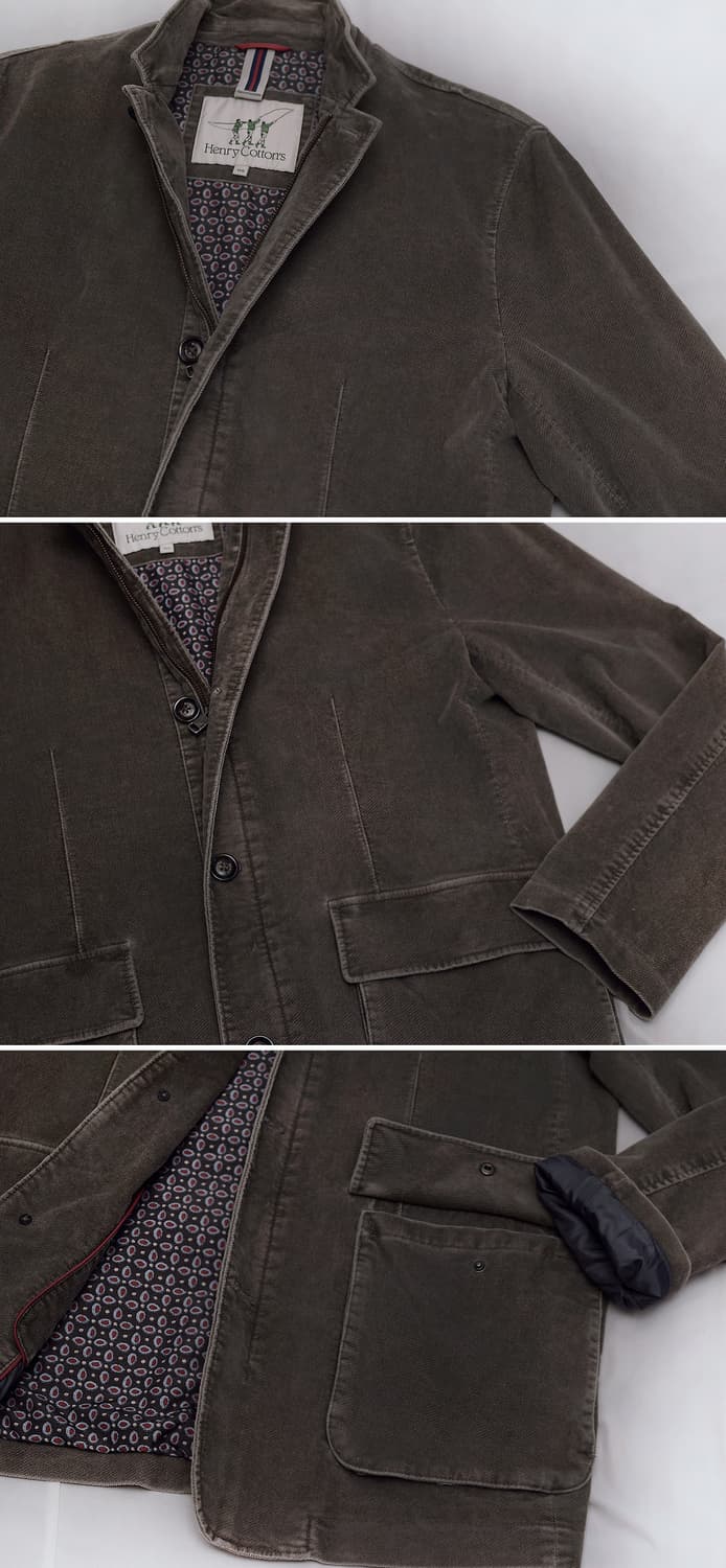 헨리코튼 이탈리안 몰스킨 코튼 가먼트다잉 카파 자켓 (105+) 상품이미지8