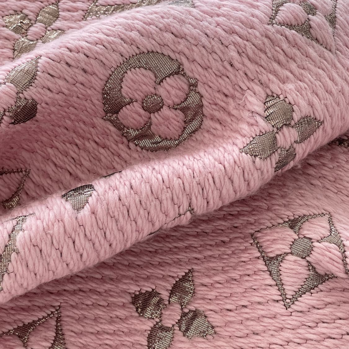 루이비통 모노그램 패턴 핑크 글리터 장식 머플러 상품이미지7