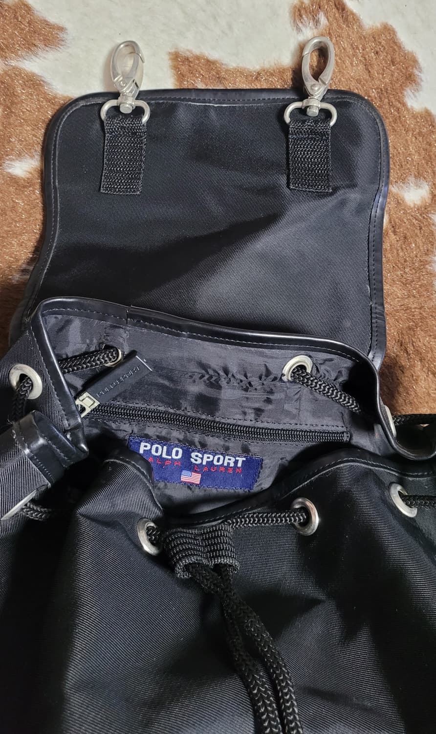 폴로 랄프로렌(폴로 스포츠 라인) 블랙 레터링 백팩 상품이미지7