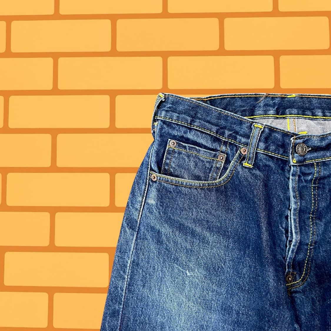 에비수 리버스 사이드 신치백 데님 팬츠 (32) 상품이미지5