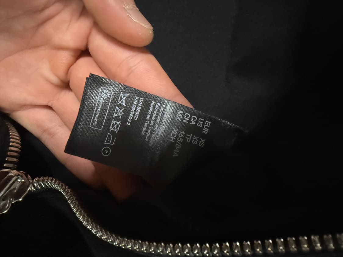 (교환) 발망 x H&M 15AW 레더 패널 바이커 후드집업 상품이미지2