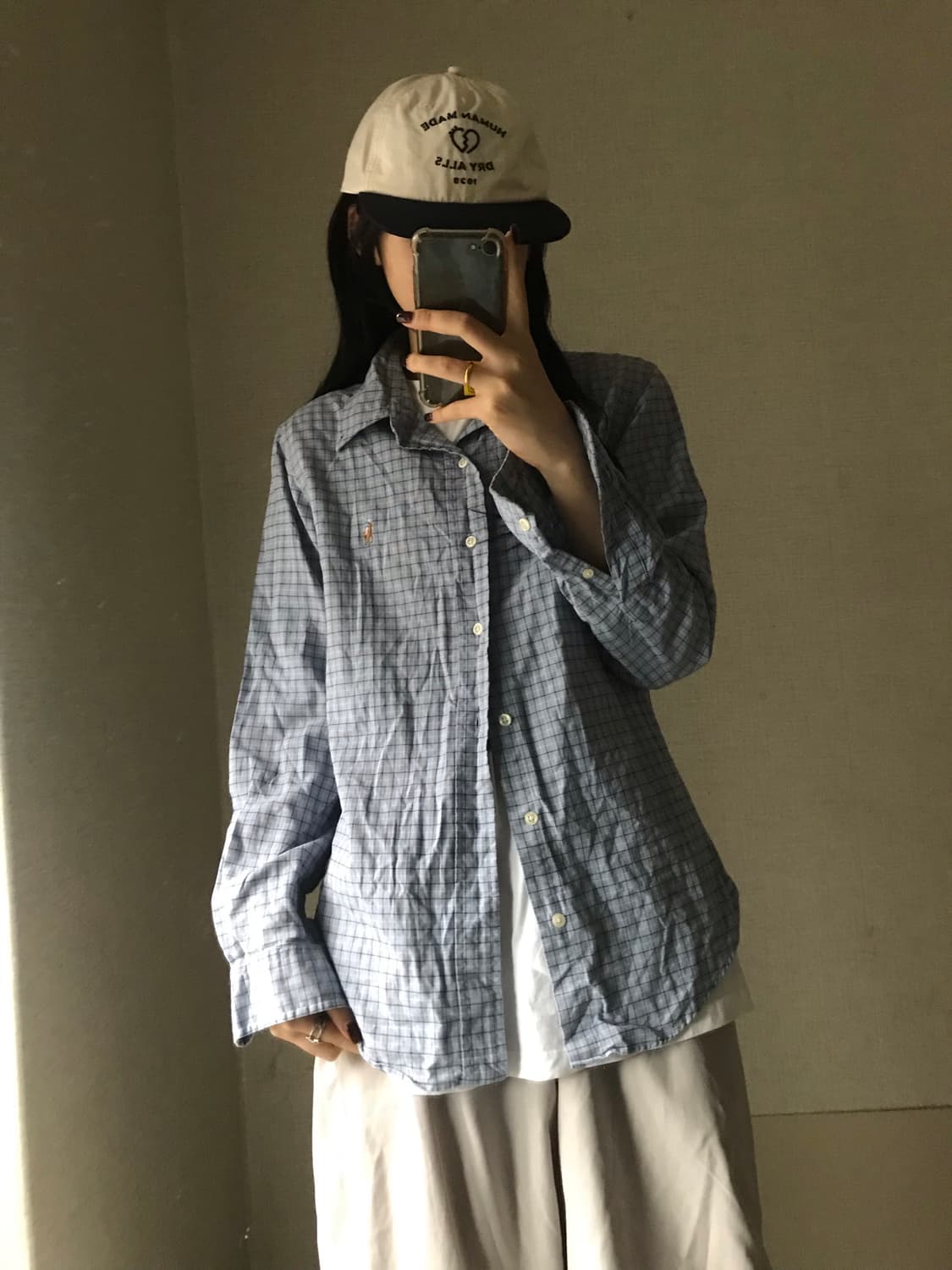 폴로 연하늘 멀티포니 체크셔츠 상품이미지2