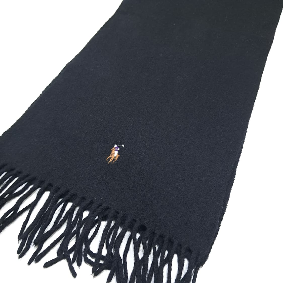 MX522 폴로 90s 이태리판 울 멀티포니 다크네이비 머플러 목도리 상품이미지3