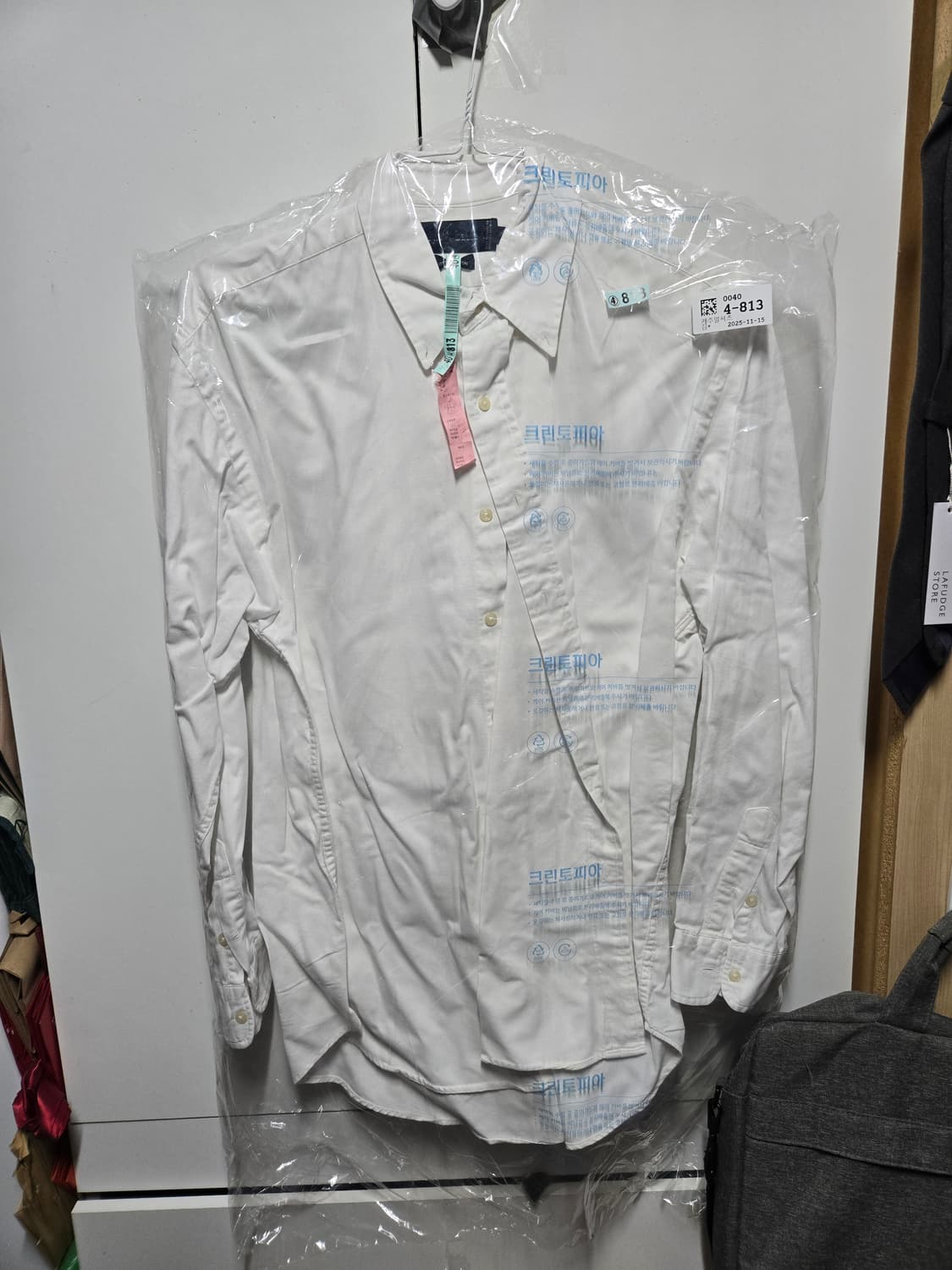 폴로 랄프로렌 블레이크핏 화이트 코튼 셔츠 L(XL) 105 110 상품이미지6