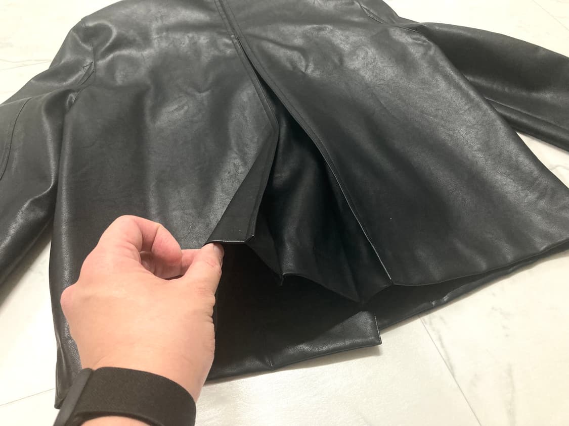 (거의 새것)노어 하프 트렌치 레더 자켓 44-55 상품이미지6
