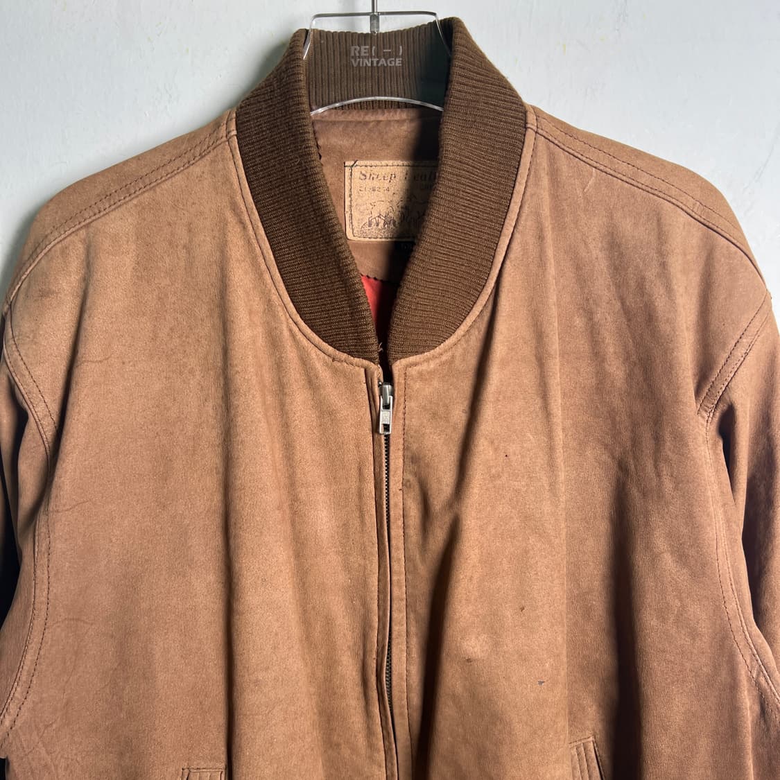 vtg 빈티지 오리지널 양가죽 스웨이드 봄버 자켓  상품이미지5