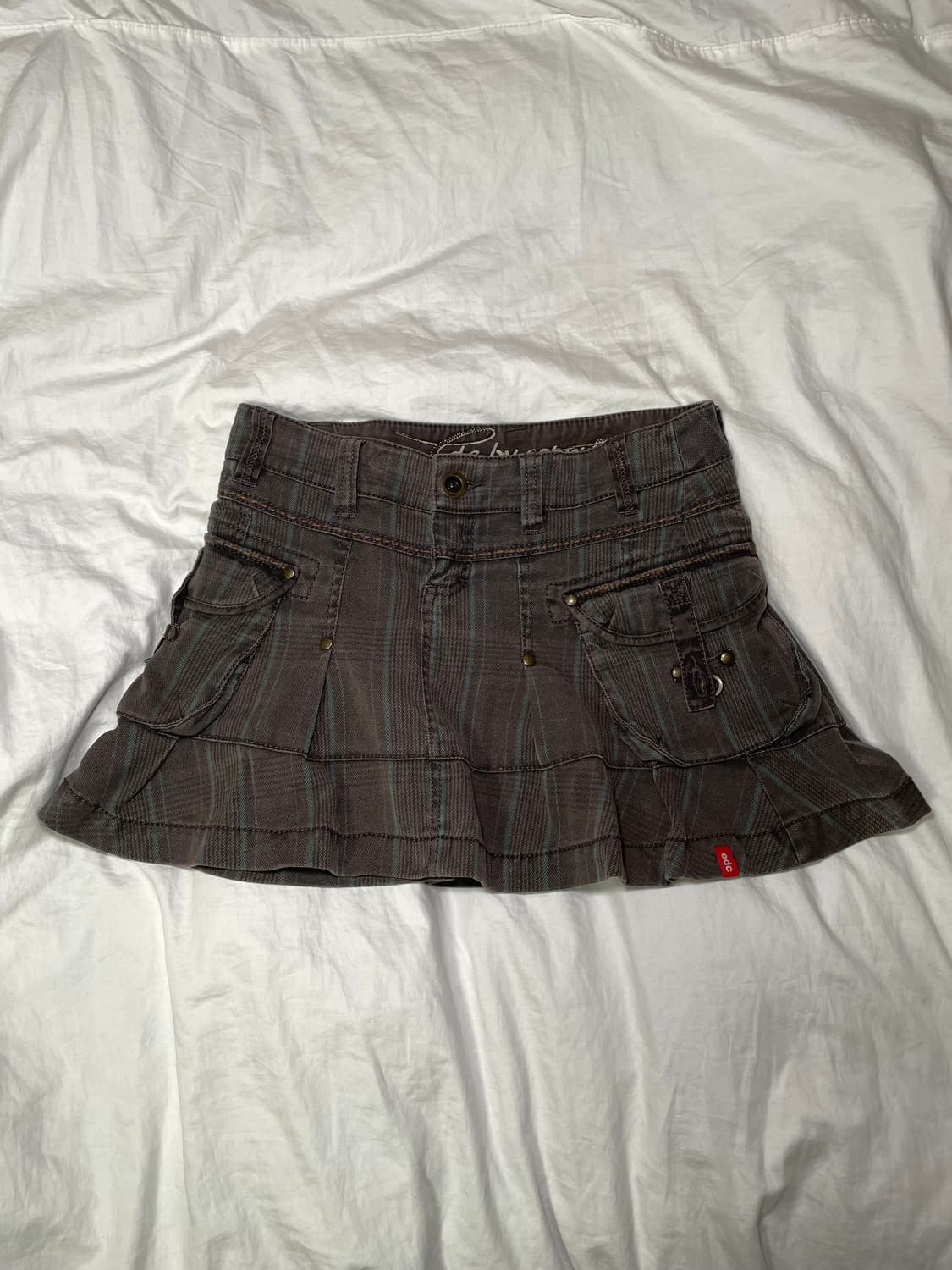 y2k grey vintage cargo mini skirt 카고 스커트 상품이미지1