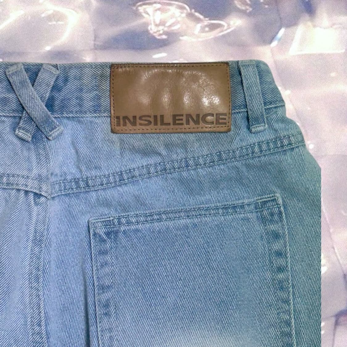 인사일런스 디바이드 와이드 데님 팬츠 블루 M 상품이미지10