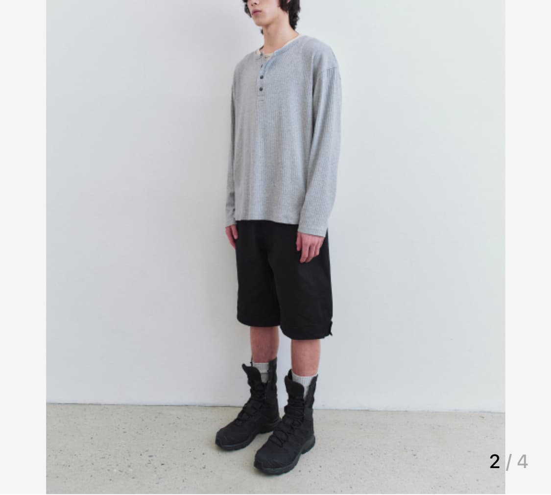 인사일런스 헨리넥 롱슬리브 티셔츠 L 상품이미지3