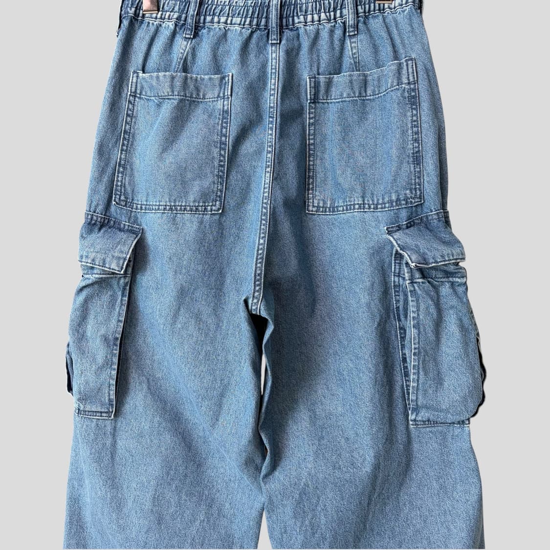 (S)GU 지유 슈퍼와이드 데님 카고팬츠 상품이미지6
