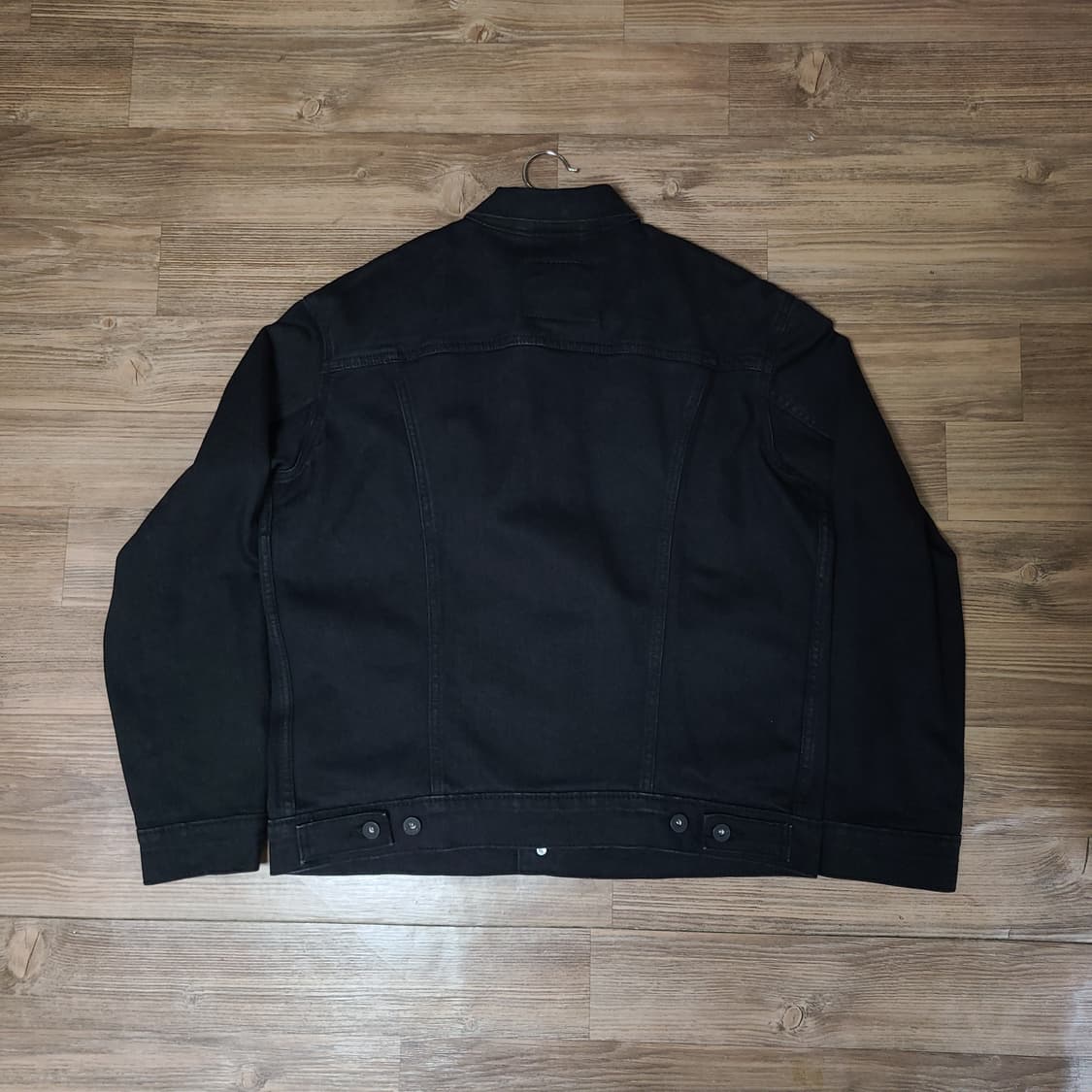 (L 100) 리바이스 프리미엄 블랙 흑청 데님 트러커 자켓 상품이미지4